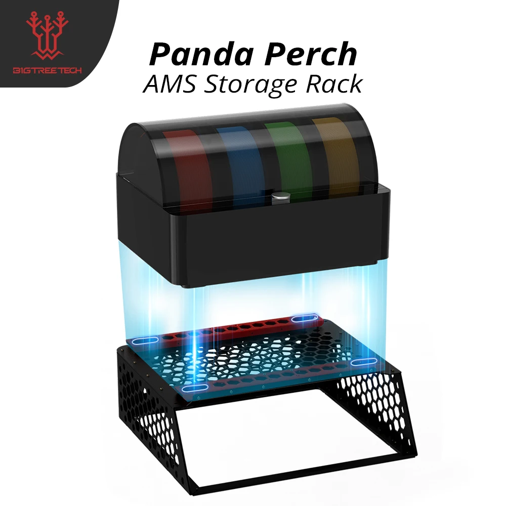 BIGTREETECH Panda Perch Holds Two AMS Units Durable Storage Rack Expansion Boxes for Bambulab P1 X1 3D Printer Accessories