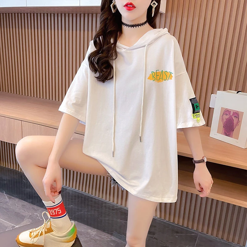

Women Y2k Clothes Korean Reviews One Pieces Elegant Tops Woman Baggy Short Sleeve Graphic Cotton Summer Outfit Black T Shirt