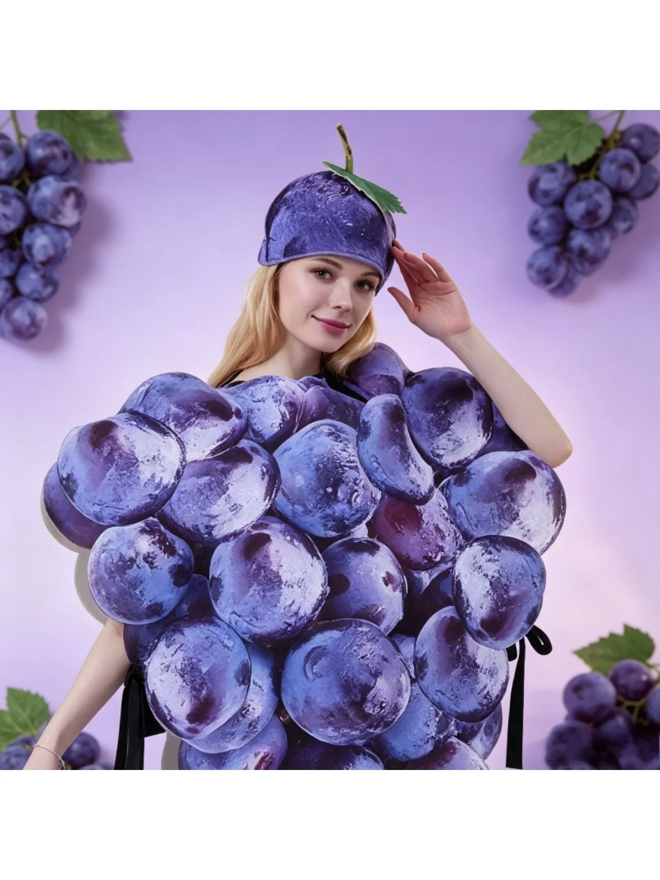 New Grape Costume For Fruit Party Sports Meeting Halloween Stage Performance Role Play Outfit view 5