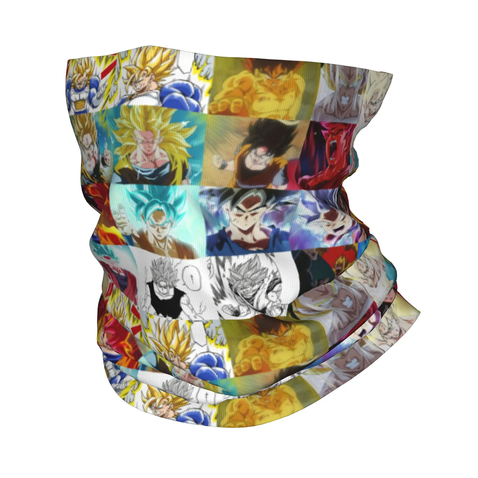 Custom DBZ Goku Manga Winter Headband Neck Warmer Women Men Ski Cycling Tube Scarf  Face Bandana Gaiter