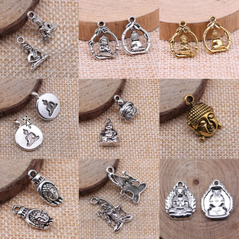 Buddha Charms For Jewelry Making DIY Pendants For Gift Bulk