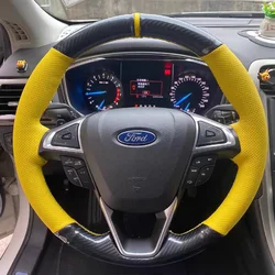 Custom DIY Car Steering Wheel Cover 100% Fit For Ford Mondeo Fusion 2013-2019 EDGE 2015-2019 Car Accessories Steering Wrap