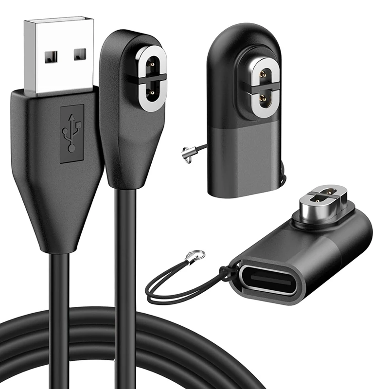 3.3Ft Charging Cable For Aftershokz With 2-Pack USB Adapter,USB Magnetic Charger Cord For Shokz Aeropex AS800/S803/S810