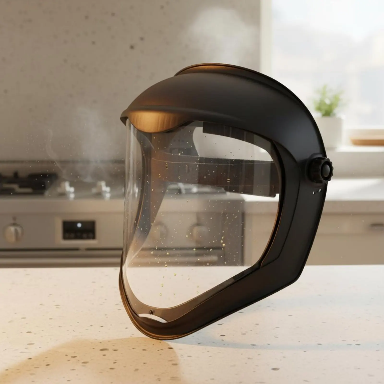 Head Mounted Face Visor Anti-Fog Full Face Visor Protective Resistant Visor Dust Proof Safety Visor for Construction, Kitchen