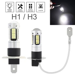 1PC H1 H3 10W Canbus Super Bright LED Bulb Car Fog Light Headlight 4014 30SMD 12V 6000K Running Light Motorcycle Lamp for Car