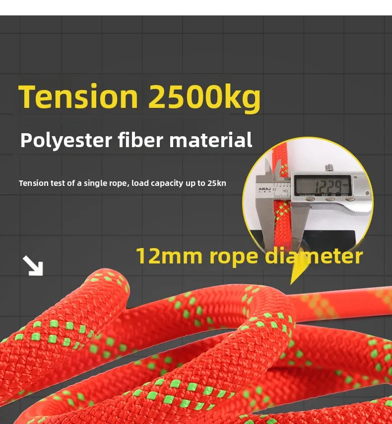 Safety Harness for Work in Height with  Safety Rope Belt Carabiner Outdoor Climbing Industrial Full Body Security Protection
