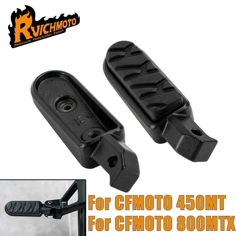 Motorcycle Rear Passenger Footpeg Accessories For CFMOTO 450MT 450 MT 450 800MTX 800MT‑X 800mtx Footrest Anti-slip Foot Pegs
