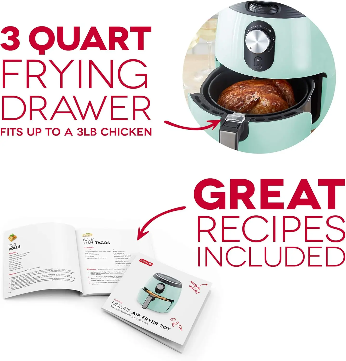 مقلاة هوائية كهربائية فاخرة + طباخ فرن مع التحكم في درجة الحرارة، سلة قلي غير لاصقة، دليل الوصفة + ميزة الإغلاق التلقائي، 12