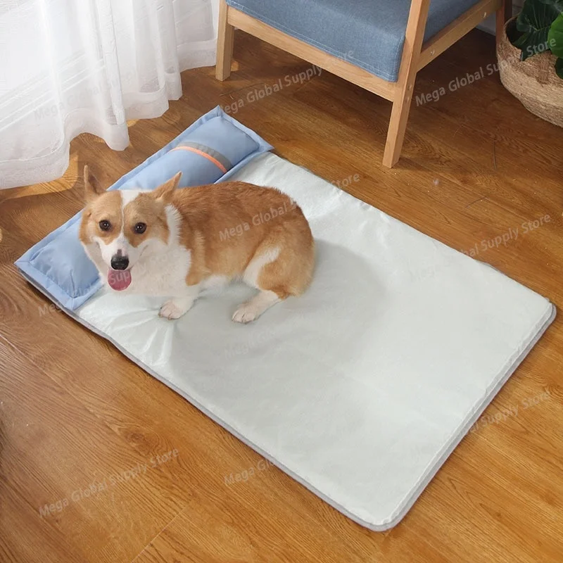 

Summer Cooling Orthopedic Dog Bed Mattress With Pillow Memory Foam Breathable Waterproof Washable Comfortable Puppy Sleeping Mat
