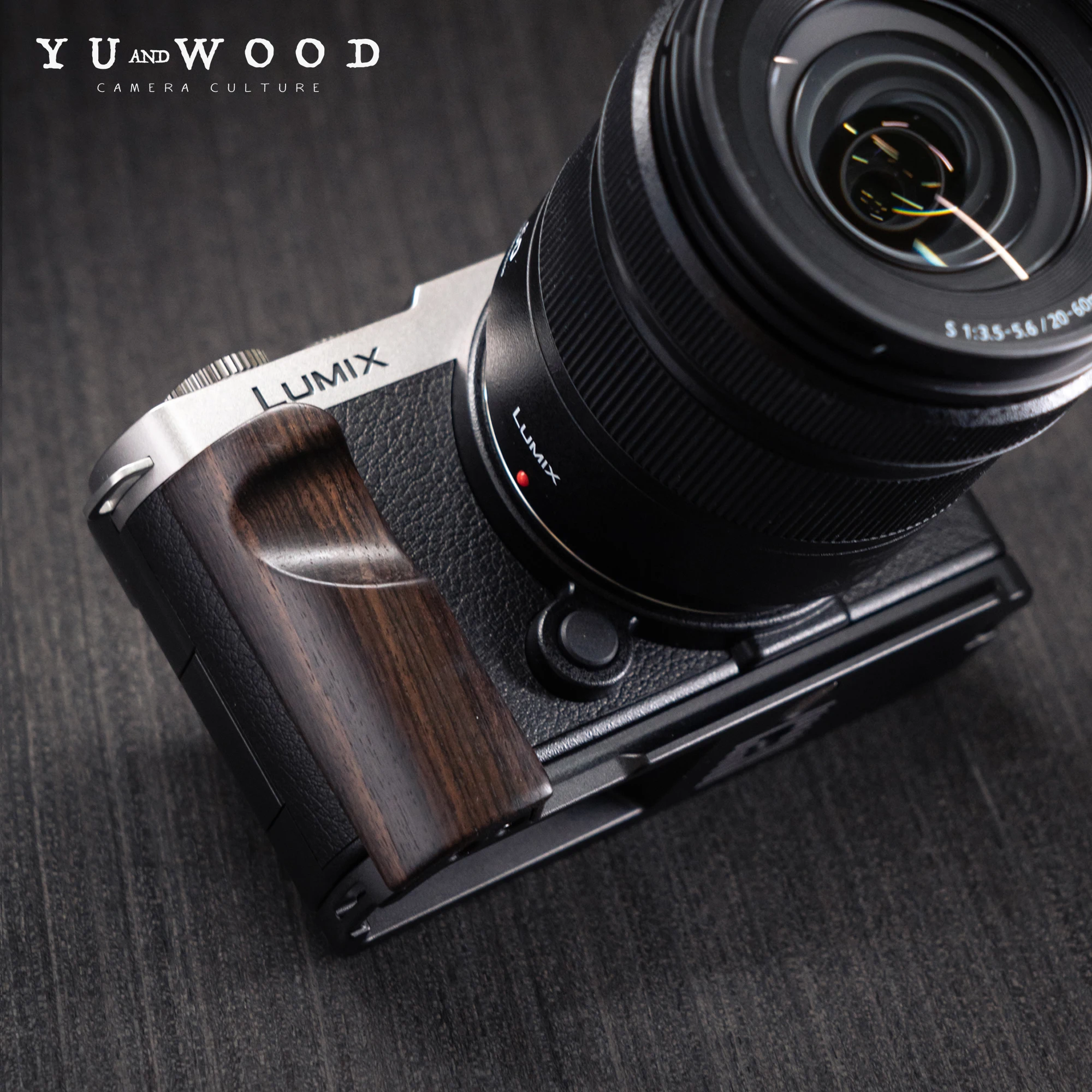 حامل L قبضة اليد الخشبية لكاميرا باناسونيك لوميكس S9 مع حامل لوحة L سريع التحرير خفيف للغاية مع قاعدة من السبائك #2