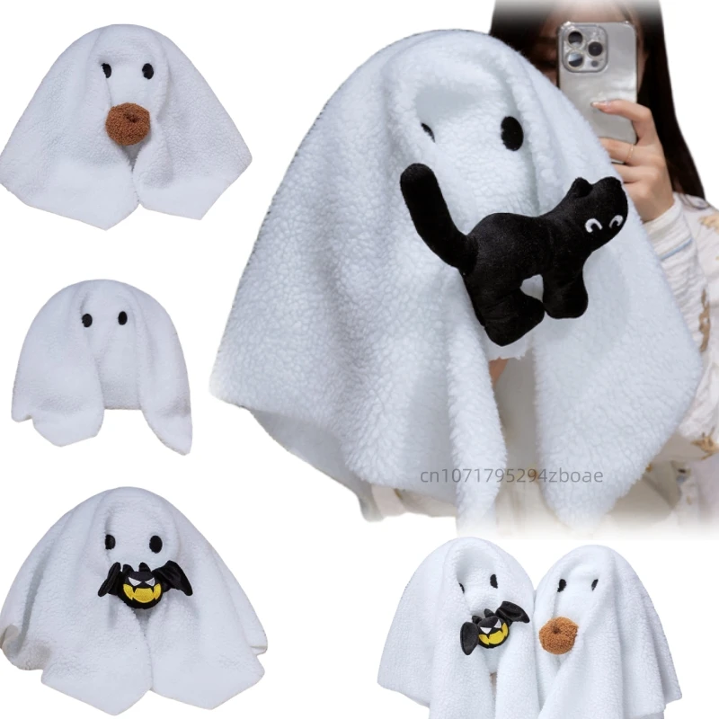 

45 см мультфильм Хэллоуин призрак плюшевая кукла подушка тыква кошка летучая мышь полотенце призрак плюшевая игрушка украшение дома подарок на Хэллоуин для детей