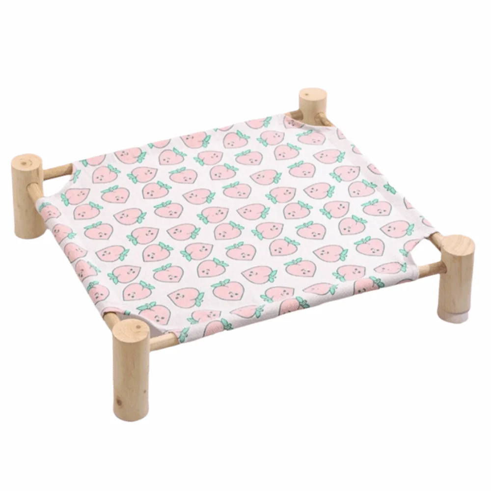 

Multipurpose Wood Pet Camp Bed Detachable Sturdy Kitten Sleeping Bed Durable Breathable Cat Hammock Bed Kitten Accessories