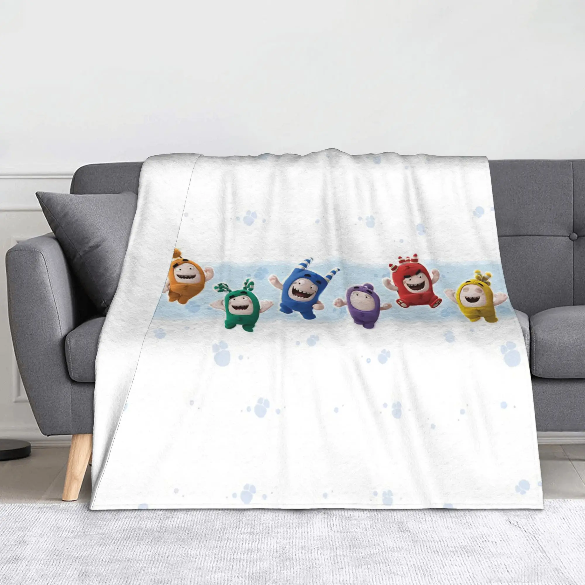 Oddbodse Comedy Blankets Flannel Fuse Pogo Bubbles Jeff Slick Zee Lulu Warm Throw Blanket for Airplane Travel Bedroom Quilt