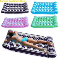 Inflatable Water Sleeping Bed PVC Floating Lounger Air Mattress Foldable Swimming Pool Air Mattress Outdoor Swimming Toys