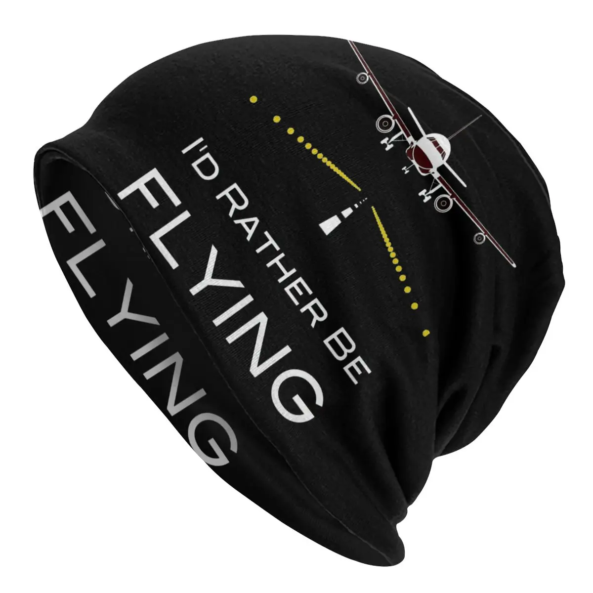 I'd Rather Be Flying Airplanes Airplane Lover Aesthetic Cap Warm Hip-hop Beanie Street Punk Gothic Hats Streetwear