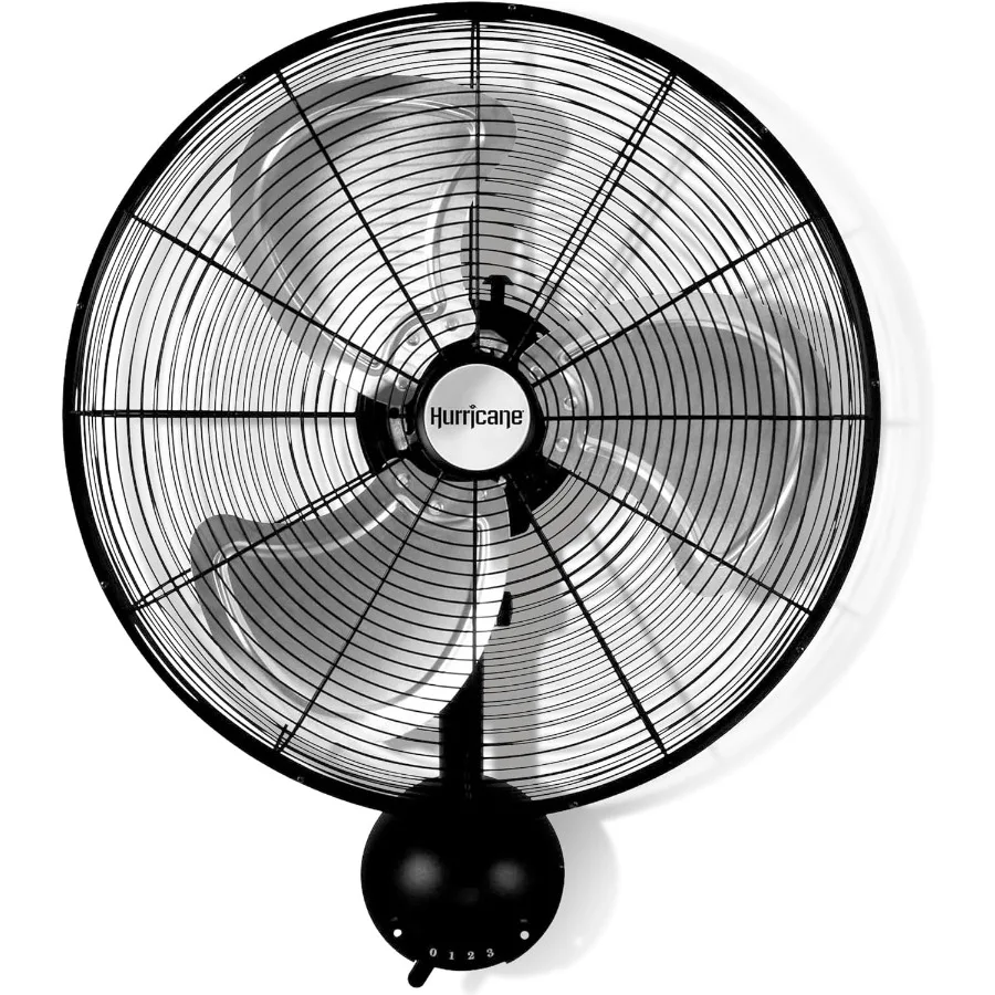 

Pro High Velocity Oscillating Metal Wall Mount Fan with 3 Speed Settings in Black Color 20-Inch Corded Electric Air Cooling Uni