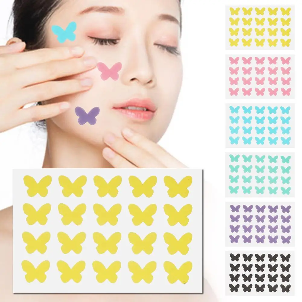 Butterfly Face Acne Pimple Spot Facial Skin Care Blackhead Scar Patches Beauty Removal Stickers Acne Treatment Freckle Care X0C1