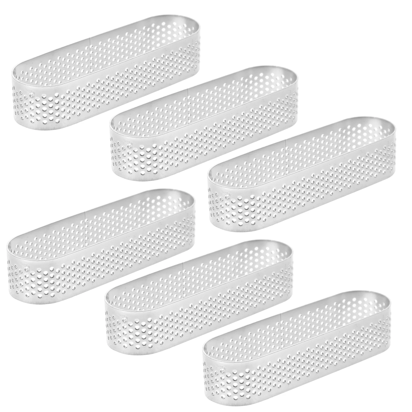 

6 Pcs Oval Baking Tart Ring Stainless Steel Rings Tools Cake Mousse Crumpet Mold Metal 2 8x9 4cm Non Stick Easy Release