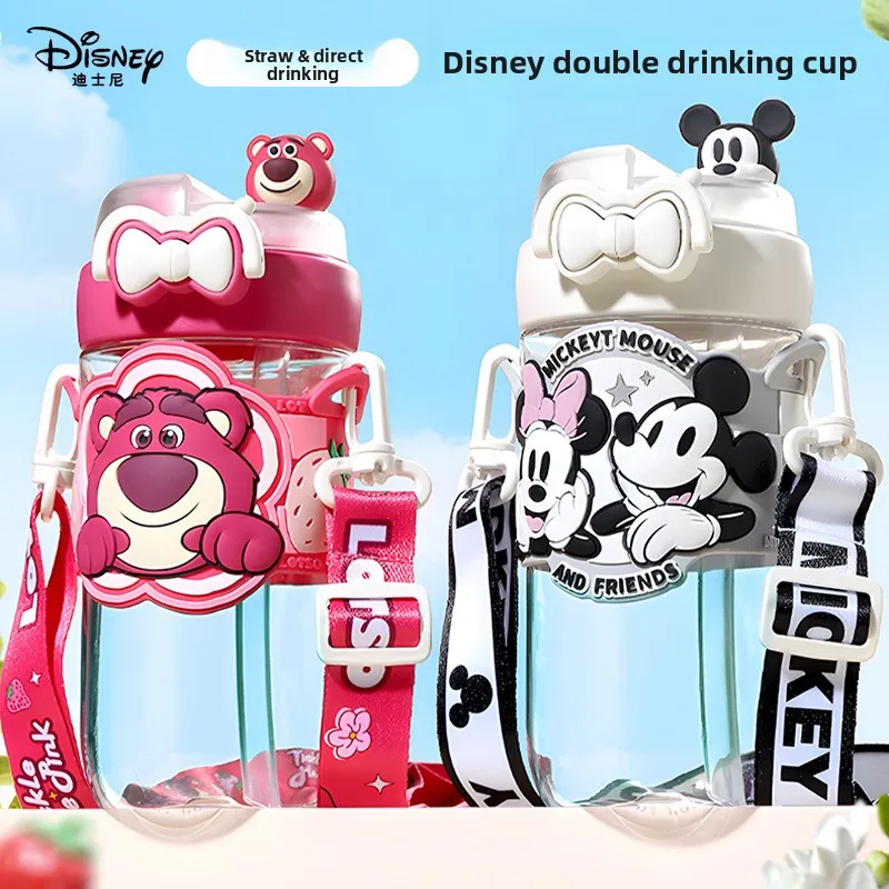 

Disney Adorable Cartoon Kids Tritan Cup - Dual Drinking Pop-up Heat Resistant 2-in-1 Plastic Cup