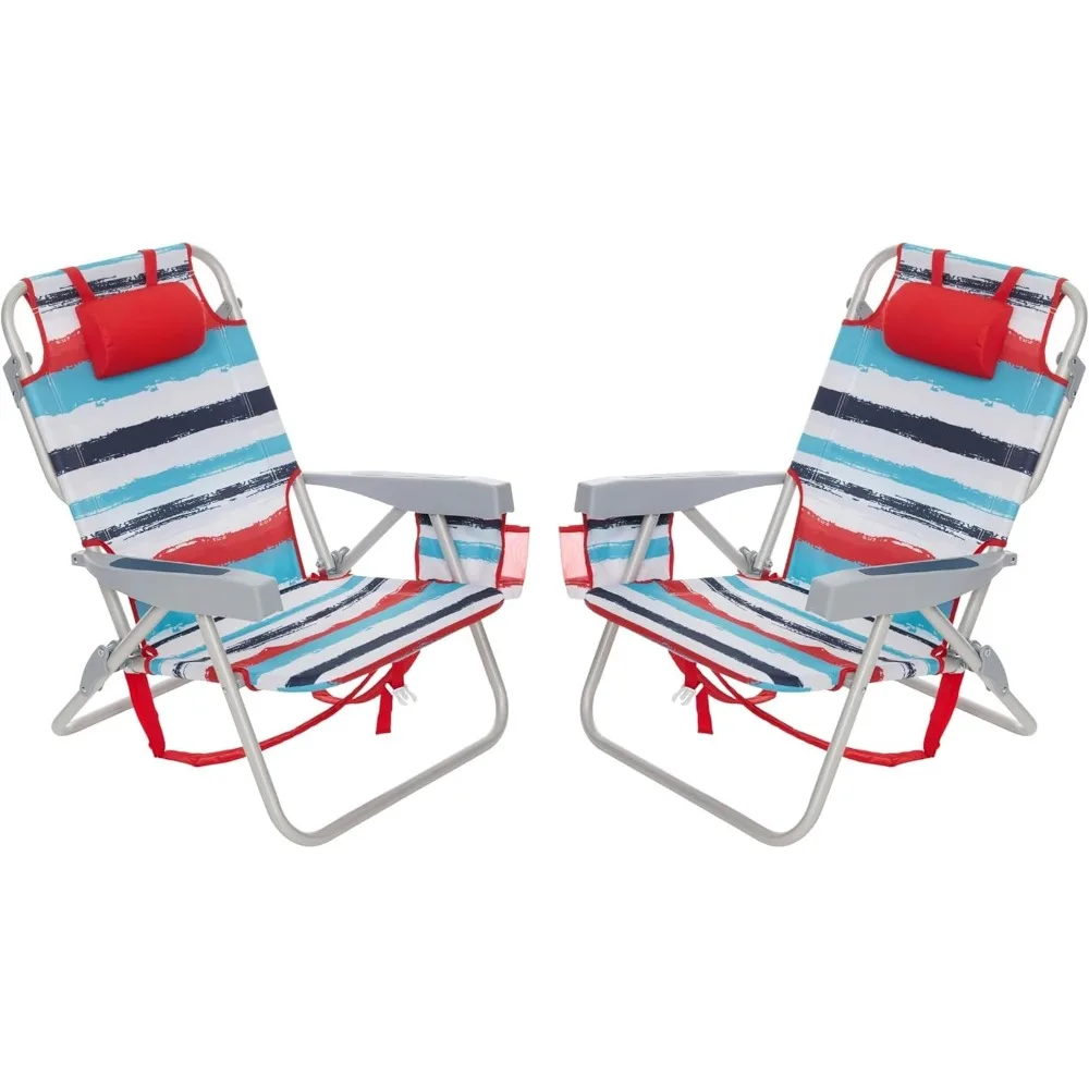 

Folding Beach Chair Lightweight Backpack Chairs for Adults 5-Position with Lay Flat Outdoor Heavy Duty Beach Chair