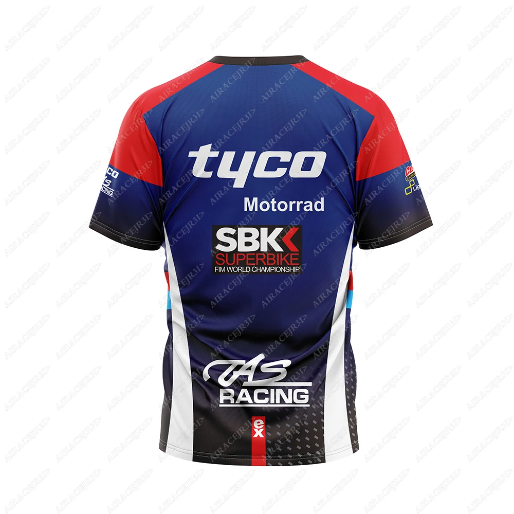 For BMW Motorrad WorldSBK Team Tyco TAS Racing Superbike Motorcycle Locomotive Riding Quick Dry Summer T-shirt Mens Jerseys