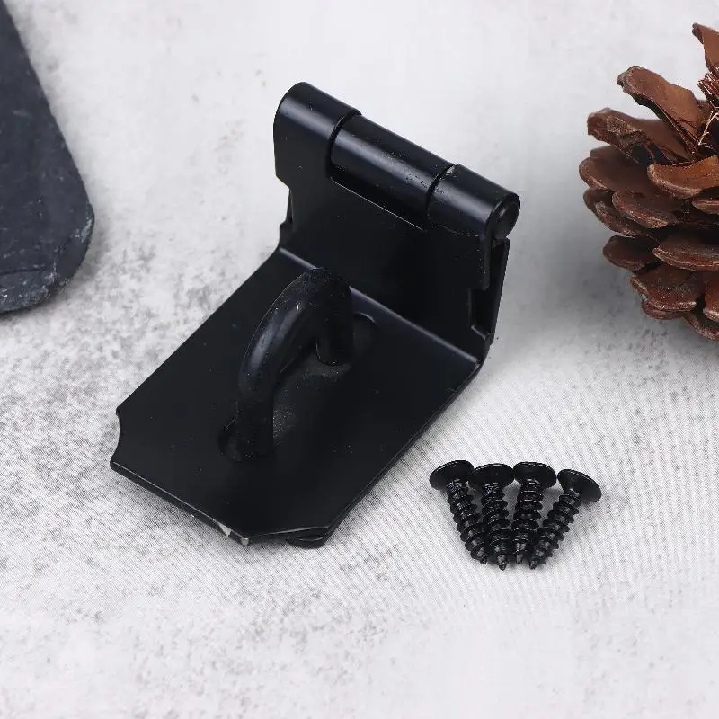 

1 Set Stainless Steel Padlock Clasp Gate Hasp Staple Door 90 Degrees Latches Lock Shed Latch Household Burglar-proof Hardware