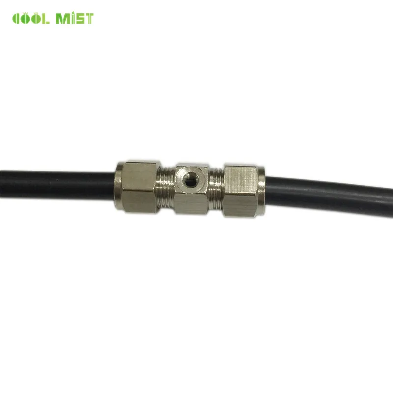 A94 Non Slip Lock Fitting Tee Connector Elbow Joiner Plug Brass Material Quick Connect to 3/8 Pipe for Garden Misting System 2pc