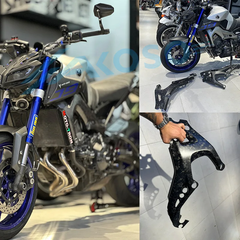 متوافق مع أجزاء تعديل ألياف الكربون لغطاء الإطار MT09 Tracer 9GT XSR900 #1