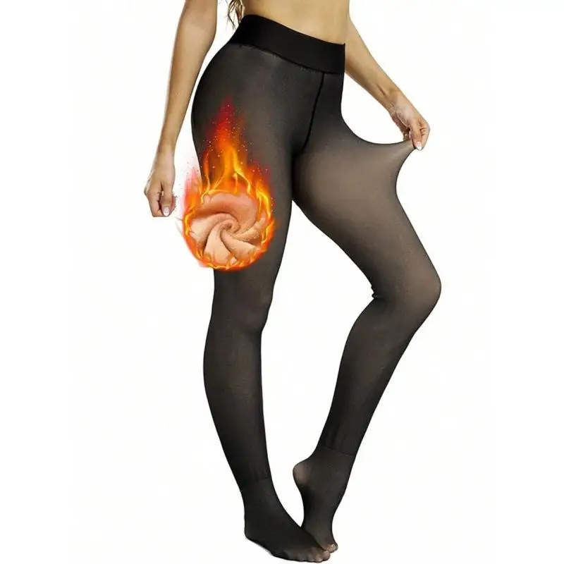 Black Sheer Leggings Invisible Base Layer Pants Women's Fashion Tights Transparent Leggings Winter Collection Polyacrylnitril...
