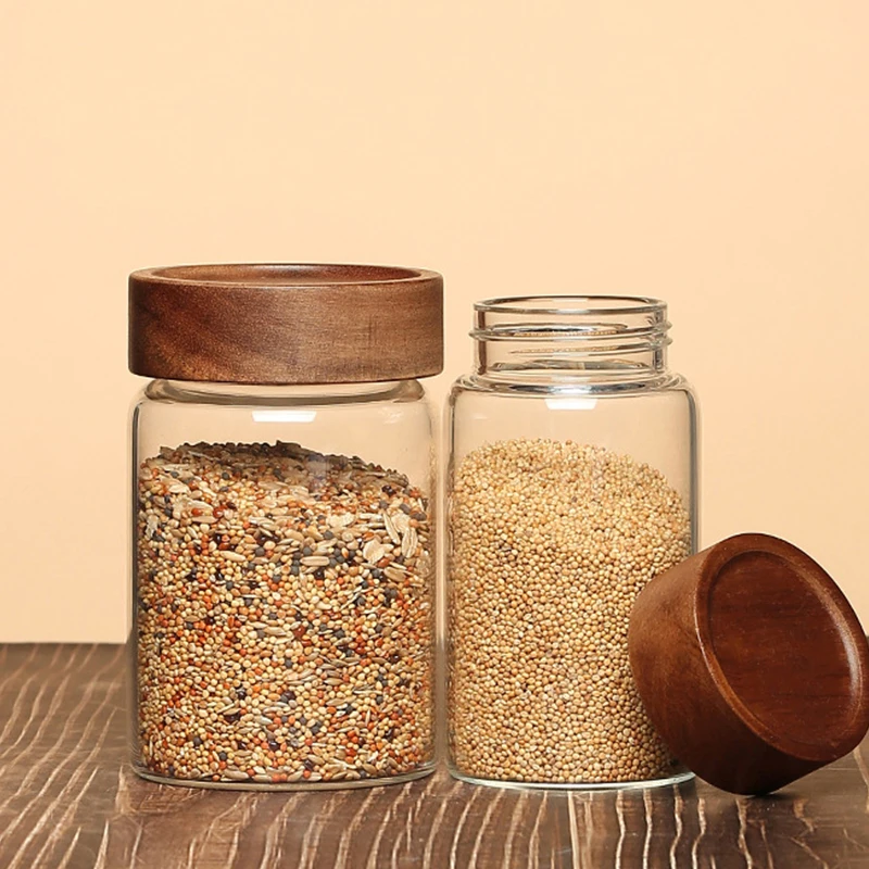 Glass Coffee Bean Sealed Storage Jar Moisture-Proof Vacuum Pressed Kitchen Container for Tea Rice Peanut - view 4