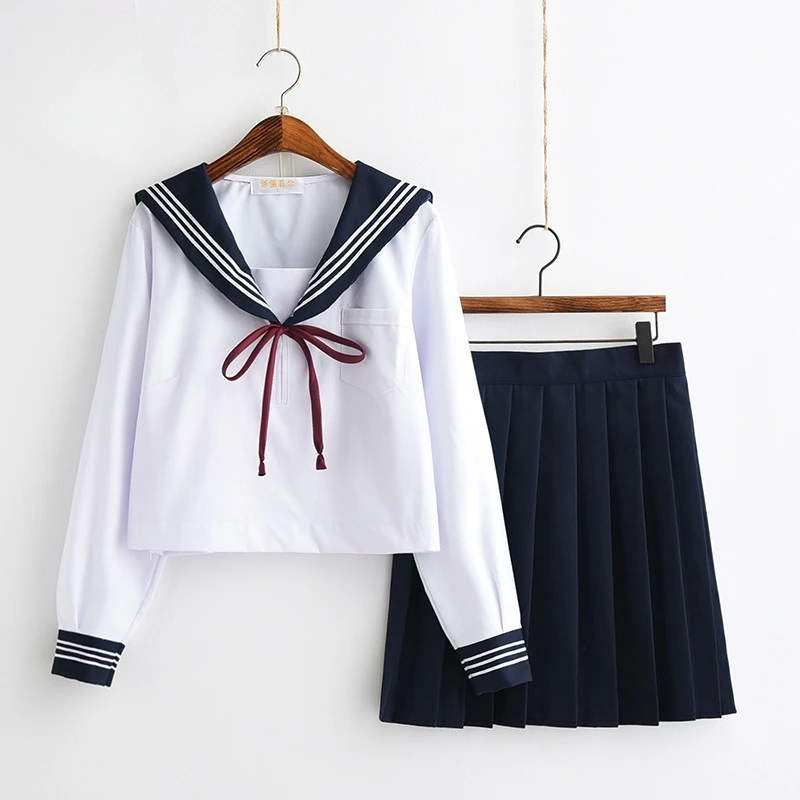 preppy-japanese-sailor-uniform-jk-pleated-skirt-suit-student-campus-style-two-piece-outfit-comfortable-for-school-daily-life