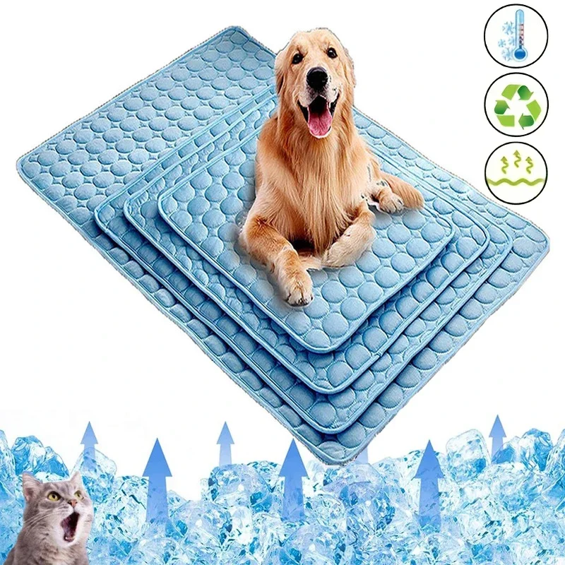 Tappetino rinfrescante per cani da compagnia Tappeto ghiacciato Tappetino estivo extra large e durevole per cani di piccola taglia e gatti Coperta per cuccioli Accessori lavabili