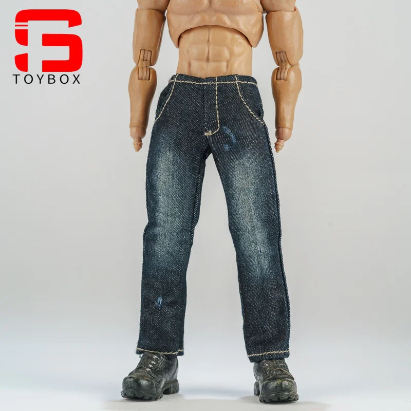 Escala 1/12 soldado masculino camisa casual jeans roupas modelo para figura de ação de 6 polegadas corpo bonecas brinquedo