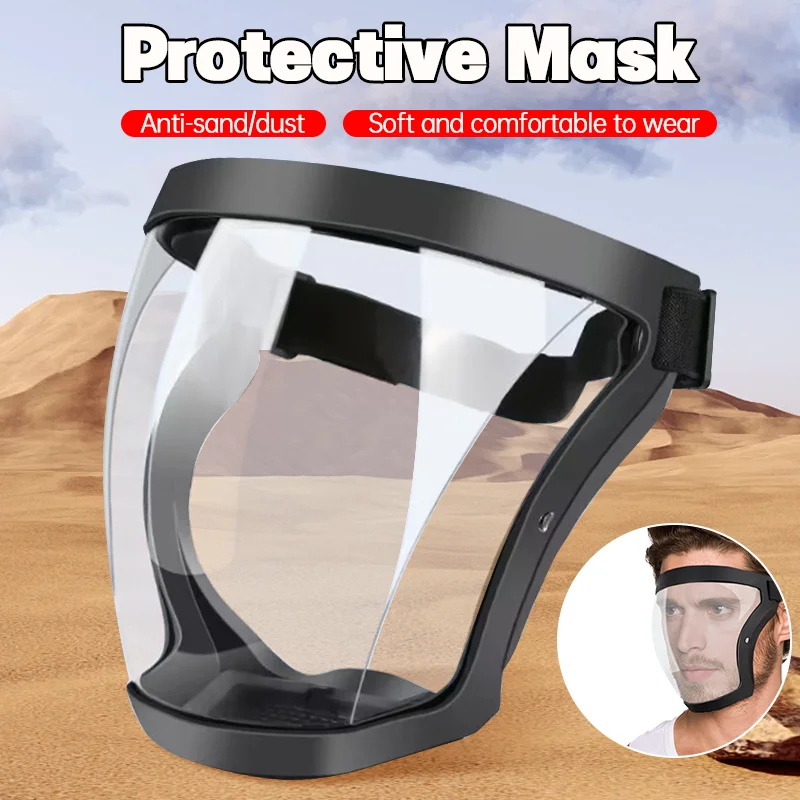 Security protection Shield Transparent Full Face Mask Kitchen Anti-splash Safety Glasses Shield Windproof Anti-Fog Head Cover