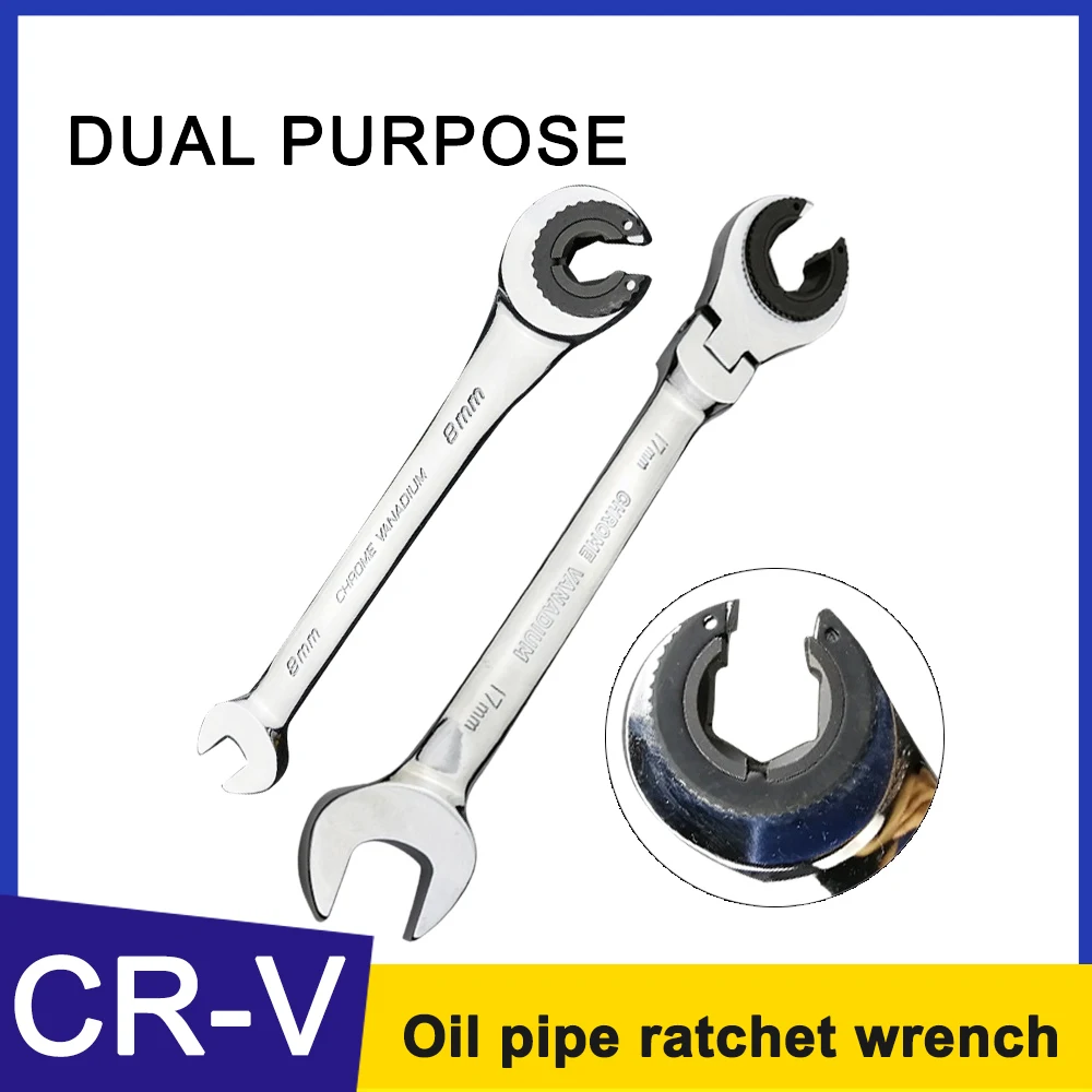 High-quality New Rotatable Open Tubing Ratchet Wrench Plum Wrench Universal Bayonet Quick Ratchet Opening Combination Wrenches