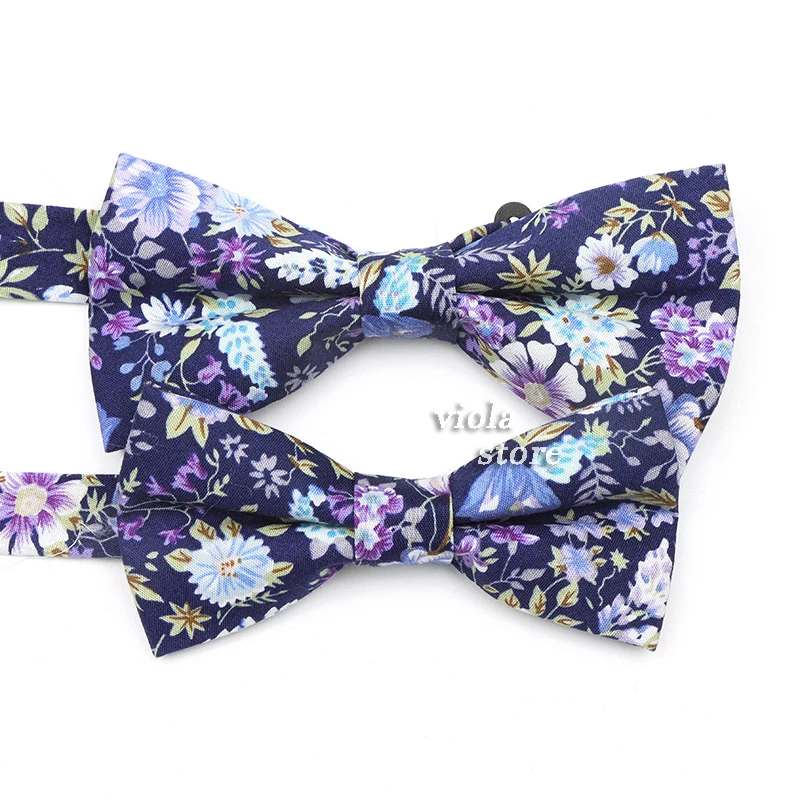 100%Cotton Vintage Red Green Floral Butterfly Print Men Women Kids Bowtie Sets Boy Girl Child Pet Suit Wedding Party Gift Cravat