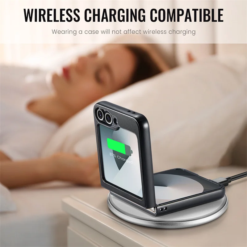 Для Samsung Z Flip 7 6 5 5G Высококачественный чехол для телефона из искусственной кожи премиум-класса, внутренний мягкий противоударный тонкий чехол из ТПУ с защитой от царапин