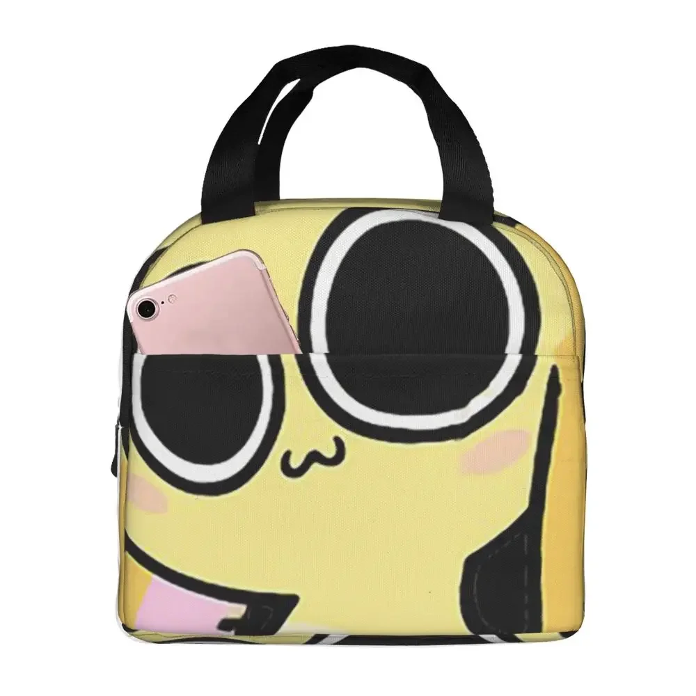 Chikn Nuggit Merch Character Lunch Bags Insulated Bento Box Waterproof Lunch Tote Leakproof Picnic Bags for Woman Kids Travel