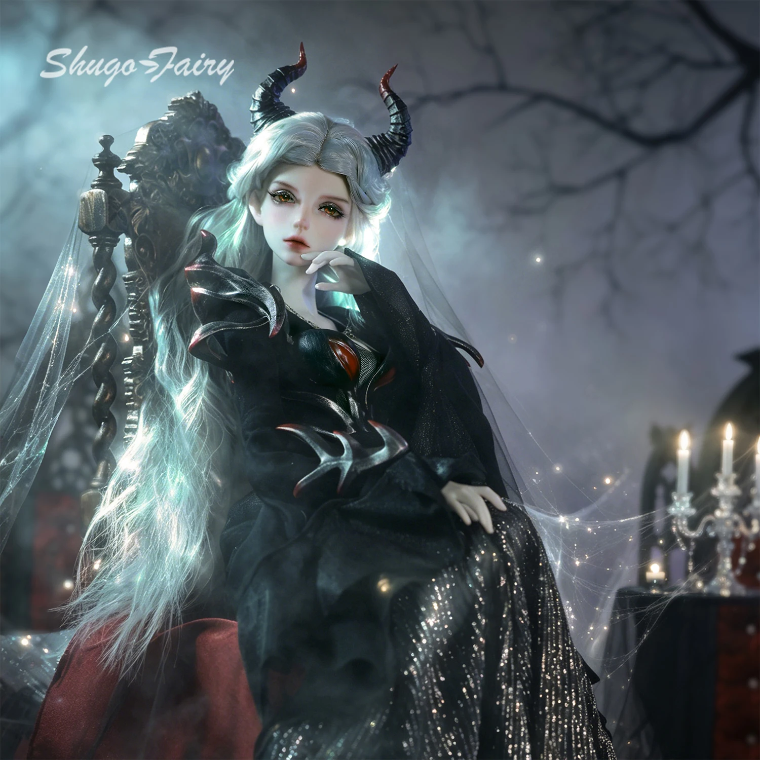 BJD 1/4 Morrigan A FullSet Demon Realm Thorn Queen Dark Fantasy Resin Chest & Shoulder Armor FC Ball Jointed Doll Shugafairy