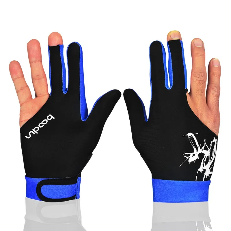 1PCS Snooker Billard Handschuh Atmungsaktive Billard Handschuhe Links Hand Drei Finger Glatte Biliardo Billar Guanti Billard Zubehör – Detail 3