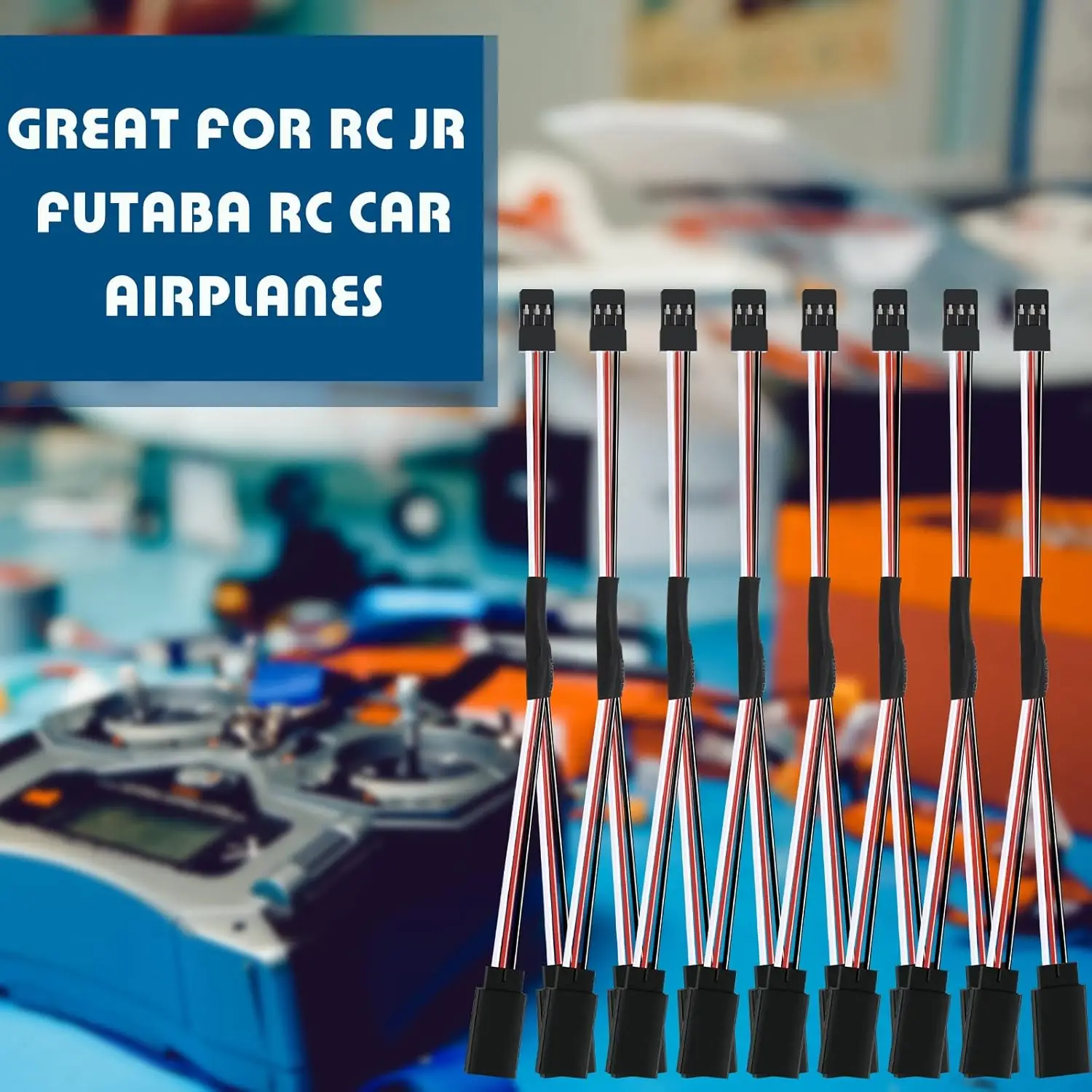 9-teiliger Y-Verbinder 3-Pin-Stecker Splitter Servo-Verlängerungskabel Stecker auf Buchse für JST RC JR Futaba RC Auto