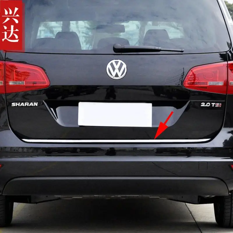 Rear Boot Door Trunk Cover Trim Tailgate Garnish Molding Strip For Volkswagen Sharan2012-2015-2016 2017 2018 2019Car Accessories