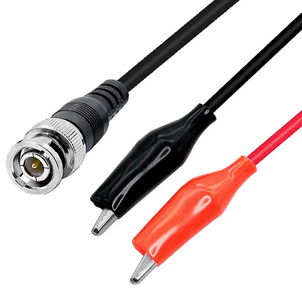 Câble de test BNC mâle vers pince crocodile, câble de connexion pour oscilloscope Q9 vers double pince crocodile, accessoire de surveillance, câble d'alimentation