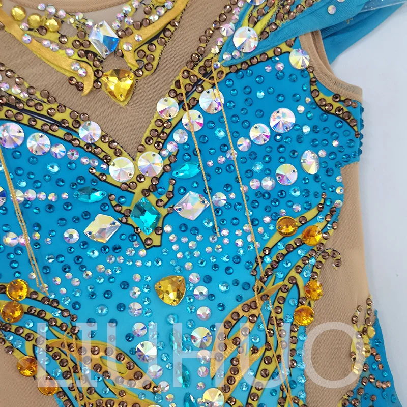 LIUHUO Rhythmic Gymnastics Leotard Competitive Cheerleading Performance For Children