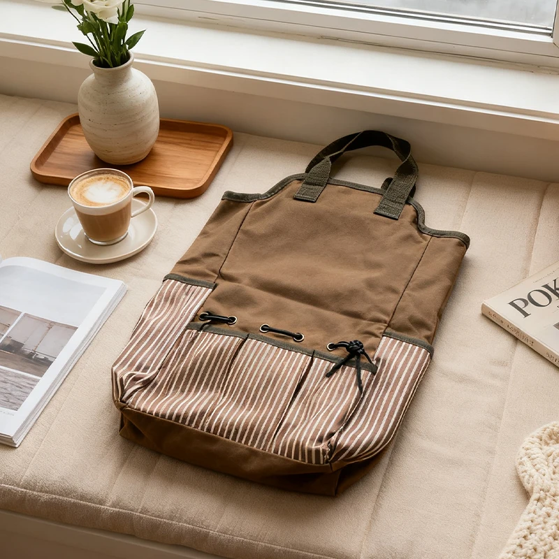 حقيبة حمل قماشية ذات سعة كبيرة - لأدوات اختيار المد والجزر وتخزين أدوات البستنة #5