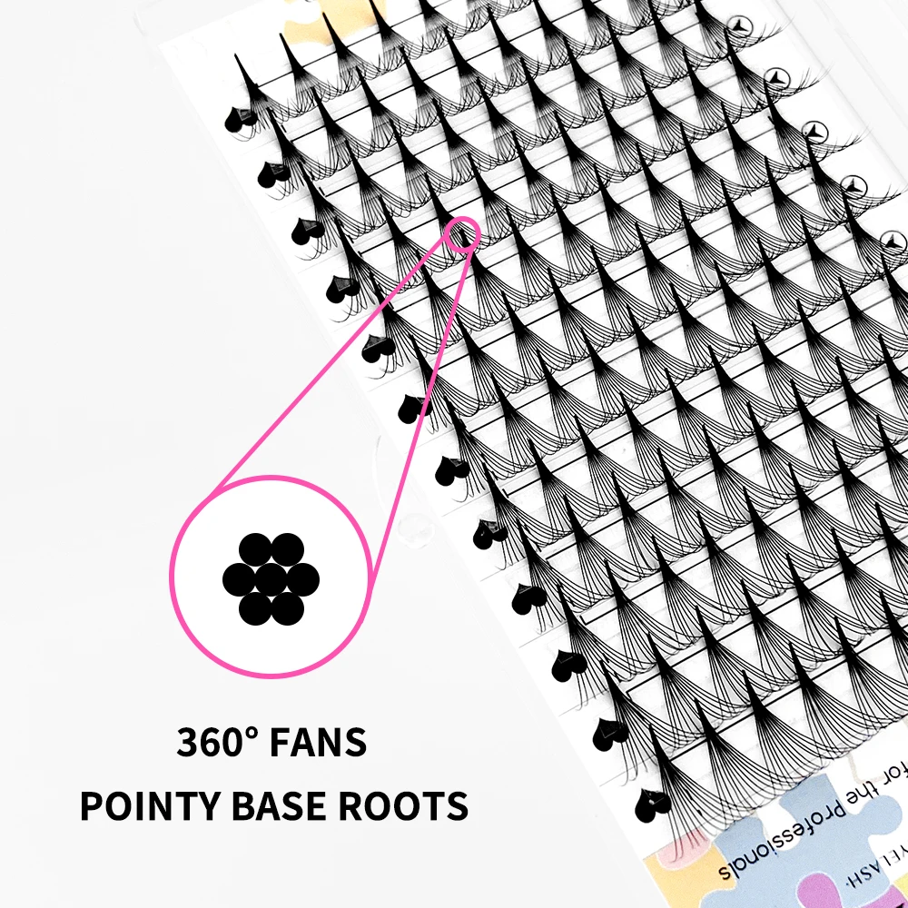 ABONNIE Pointy Premade Volume Fans 10D Pre-made Fan Premium Eyelashes Extensions D Curl Cilios Pre made