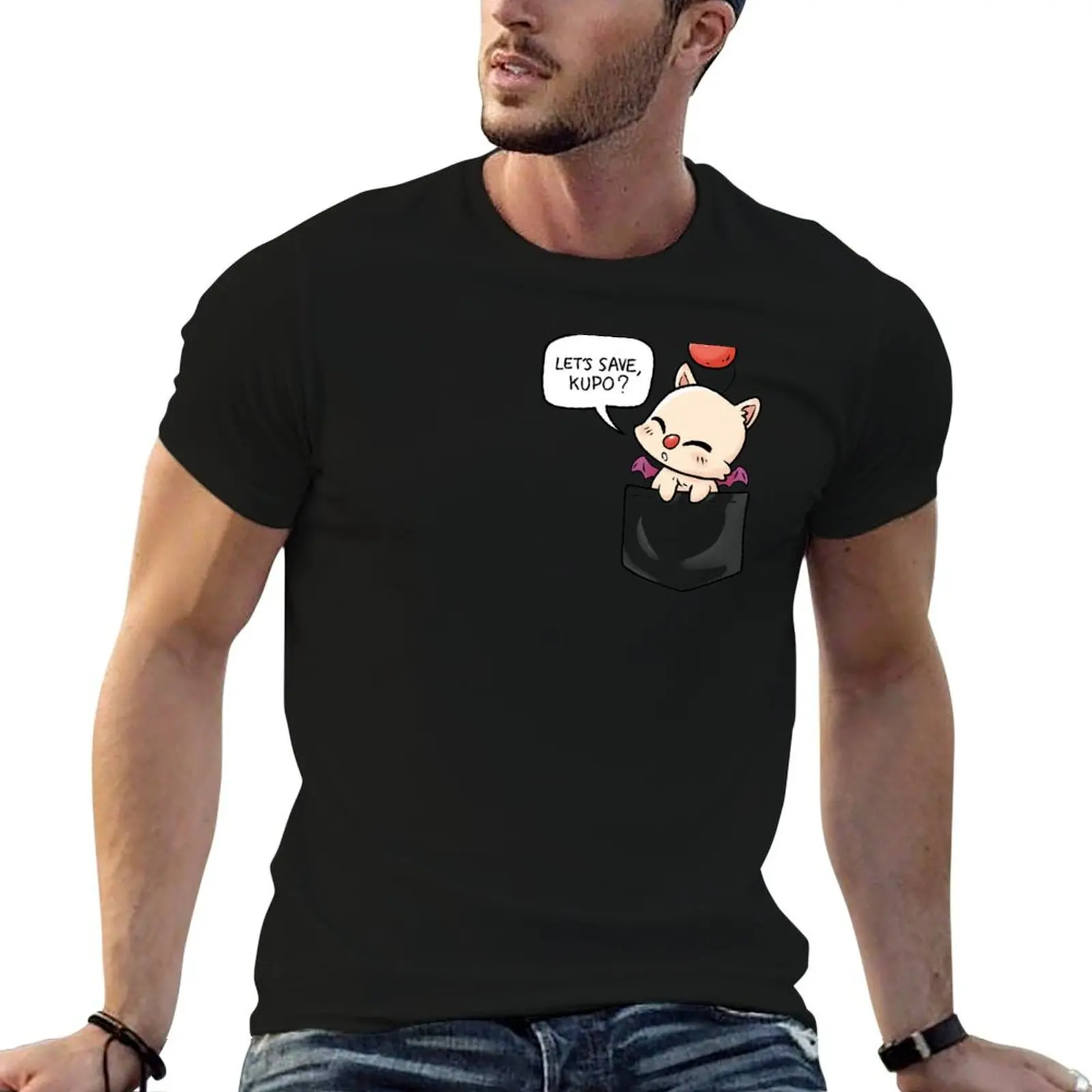 

Pocket Moogle Let's save kupo T-Shirt t shirts for man cotton man t shirts high quality luxury brand T-Shirt