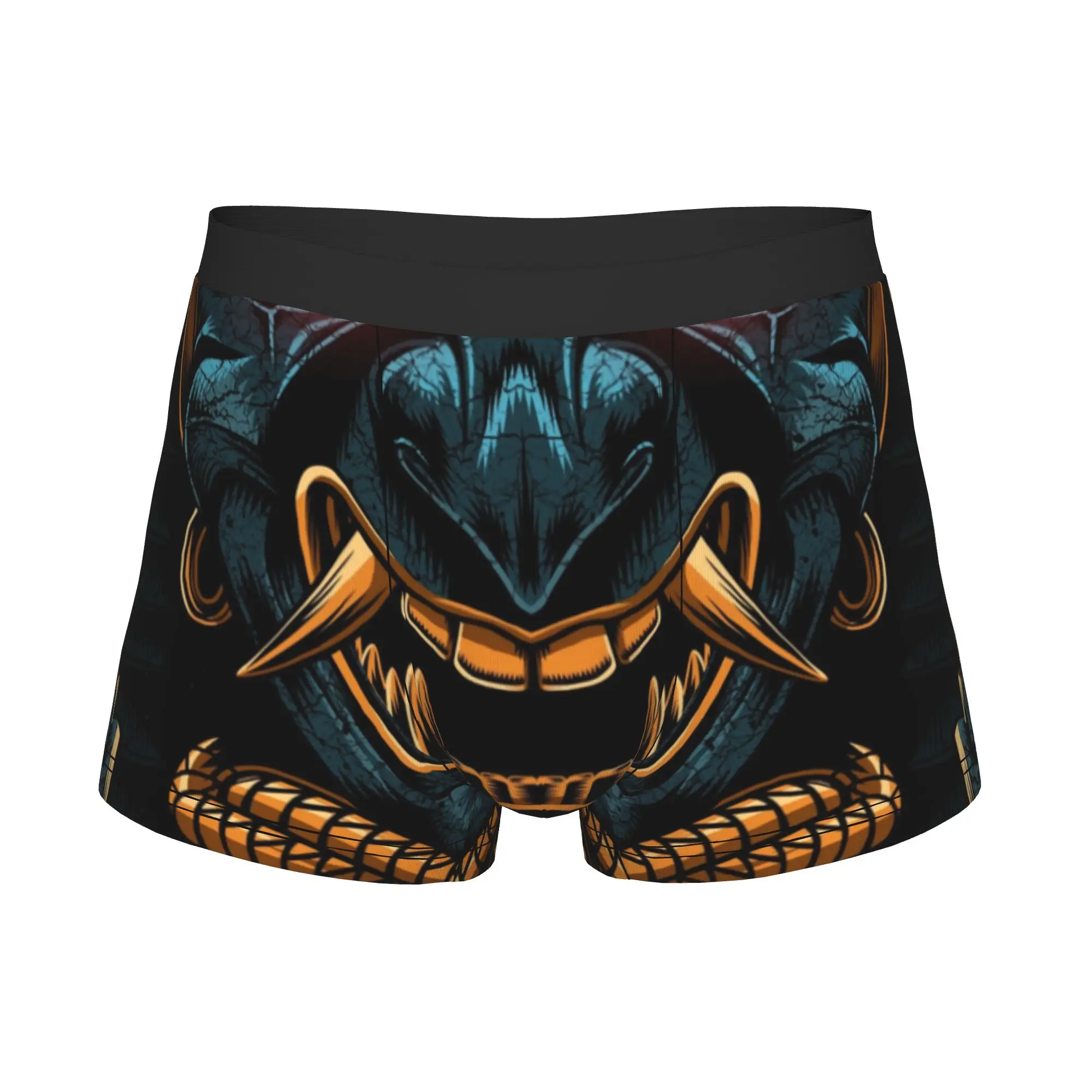 Awesome Samurai Gold Boxer Shorts For Homme 3D Print Japan Oni Demon Underwear Panties Briefs Soft Underpants