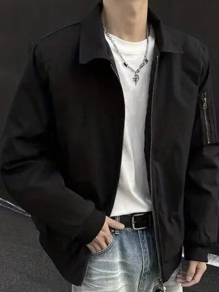 

Мужская рабочая куртка из хлопка American Sle, новая зимняя модель с откидным воротником, бейсбольная куртка, куртка-пилот Haome, модная хлопковая куртка...