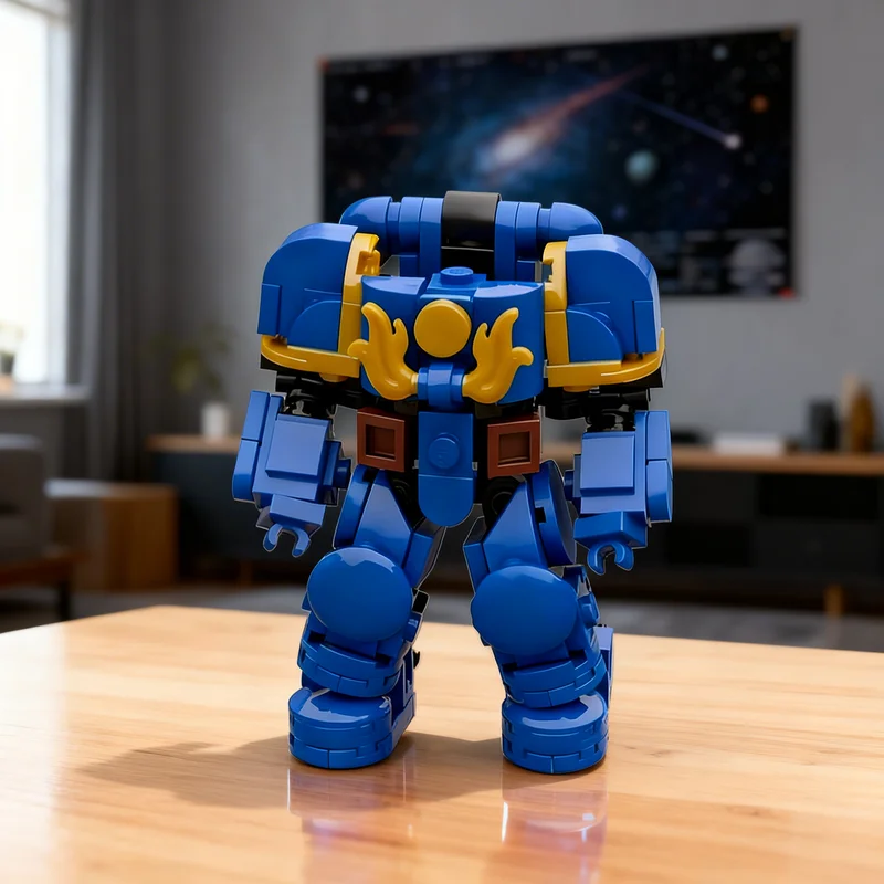 145 деталей MOC FinCantBuild: Уникальная модель «Внеземного солдата» из строительных блоков, 3D-игрушка, рождественский подарок